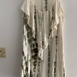 Doe & Rae  cream and green ruffle top S Photo 8