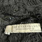 ZARA Trafaluc Black Lace Mock Neck Semi Sheer Sleeveless Crop Blouse Top Size S Photo 4
