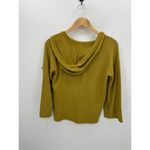 Nike  Dri-fit Sweatshirt Women XS Mustard Yellow Hoodie Cut Off Yoga Fringe Photo 1