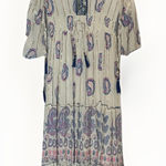 Anthropologie Me 2 Magic Metallic Sequin Tiered Maxi Dress Boho Holiday Large Photo 0