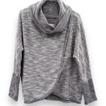 Calvin Klein Purple & Gray Crossover Knit Cowl Neck Pullover Sweater Size S Photo 0