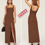 STAUD Portrait Maxi Dress Gown Chocolate Brown Size 4 Photo 2