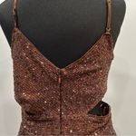 Saylor Harmonie Stretch Sequin Dress in Brown Medium M Photo 4