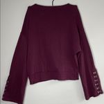 SD Collection Maroon Sweatshirt with Studded Sleeves Red Photo 7