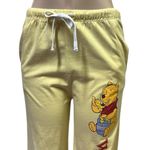 Disney Winnie The Pooh Cropped Pajama Pants Loungewear Yellow Large Photo 1