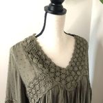 Tantrums Embroidered Eyelet Bell Sleeve Mini Dress Size M Photo 4