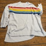 American Eagle Colored Stripe Long Sleeve Knit Sweater Oversize Size Xs/S Photo 0