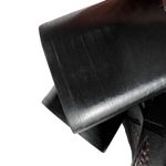 Born Gillian Moto Leather Ankle Boots Block Heel Zip Burgundy Aubergine Size 7M Red Photo 7