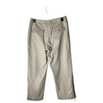 St. John  Sport Pants Women 6 Ivory Cotton Cropped Zippered‎ Hem Trousers Luxury Photo 1