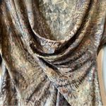 Y2k metallic cheetah 90s spice print animal mob boss cowl neck rachel copper low Brown Size L Photo 5