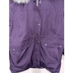 Lands' End Women’s Size LP Purple Full Zip Snap Hooded Waterproof Heavy Down Coat Photo 4