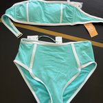 Kona Sol  Two Piece Swimsuit Size Medium Turquoise NWT Photo 1