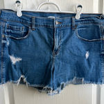 Old Navy  Blue Jean Shorts Distressed Raw Hem - Boyfriend Photo 0