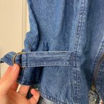 EUC Vintage C Studio women’s embroidered zip‎ denim adjustable sleeveless dress Blue Size 18 Photo 4