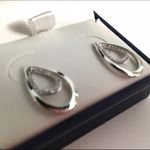Sterling Silver Zeghani  Teardrop Hoop Earrings Photo 1