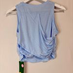 Halara  Women’s Sleeveless Crisscross Back Cropped Tank Top Light Blue XS NWT Photo 9