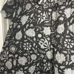 Emerson Fry Daphne India Collection Floral Ruffle Off Shoulder Dress Sundress Black Size XS Photo 6