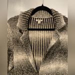 Lucky Brand  Size S Cream Gray Woven Knit Button Front Long Blazer Cardigan Photo 1
