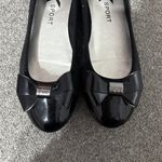 Anne Klein  Sport Sparkly Black Flats with Bows Photo 5