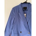 Banana Republic NWT Linen Blend Boyfriend Blazer Cornflower Blue Women’s Size 6 Photo 3