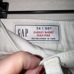 Gap  Cheeky High Rise Denim Shorts White Distressed Raw Hem Summer Casual Photo 4
