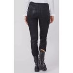 Paige Mayslie Jogger Coated Black Fog Luxe Moto Zip Pant Size 25 Photo 2