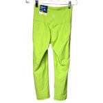 Old Navy Active Leggings Womens XS Neon Green Cropped Athleisure High Visibility Photo 1