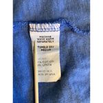 Cut Loose Dress Womens Medium Linen Cotton Lagenlook High Slit Layer Coastal USA Blue Photo 4