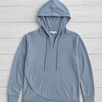 Michael Kors Blue Hoodie Women’s S – Asymmetrical Hem Pullover Photo 0