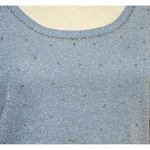 Emma James M Blue & Metallic Silver Sequin 2 Piece Silk Blend Jacket & Tank Top Photo 9