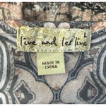 Live and let live Shirt Womens Large Pink Sublimation Colorful Art Boho Bohemian Photo 7