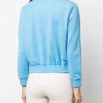 Sporty & Rich New Logo Print Zip Up Track Jacket Blue Womens Size Medium Photo 2