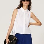 Peter Som  • White Ruffle Button Front Tank Top Photo 0