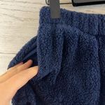 Aerie Navy Blue Sherpa Pull On Lounge Shorts Size S Photo 4