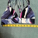 Victoria's Secret VS PINK Victoria’s Secret Blue Marbled Bikini Cross Top Size XS EUC Photo 1