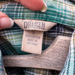 Duluth Trading Company blue green button down flannel cotton shirt Photo 2