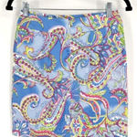 Melly M Womens Floral Paisley Lined Stretch Pencil Skirt Blue Green Size Medium Photo 0