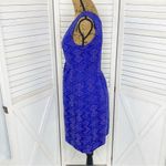 Anthropologie Maeve  Averie Jacquard Dress Blue 2 Embroidered Aztec Sleeveless Photo 2