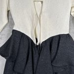 Variations Dress Womens Small Black Ivory Peplum Glam Party Retro Vintage 80s Photo 7