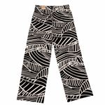 Chico's NEW Chico’s Black & White Palm Graphic Pull On Palazzo Pants size 1 or Medium 8 Photo 2