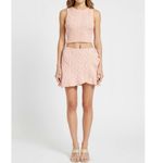 Danielle Guizio GUIZIO Gemma Cable Knit Wool-Blend Wrap Mini Skirt, Pink, XS Photo 7