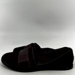 Vince  Mason Calf Hair Flat Loafers Shoes Slip On Almond Toe Red Burgundy 5M Photo 3