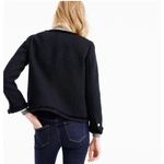 J.CREW Size 8 Cropped wool lady jacket with gold buttons BLACK Style F9995 Photo 3