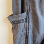 Urban Outfitters  Linen Blend Cargo Pants Charcoal High Drop Elastic Waist Medium Photo 1
