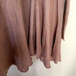 Free People pink knit long sleeved boho v-neck sweater frilly a-line wool alpaca Photo 4