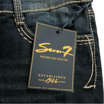 Seven7  Cropped Stretch Jeans Dark Wash Great Fade 21" Inseam Size 10 Photo 6