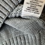 Weatherproof Vintage NWT Slub Pointelle Knit Mock Neck Sweater Dusty Blue Medium Photo 6