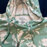 Croft & Barrow  women's M drop-shoulder athletic hoodie teal floral print NWT Photo 6