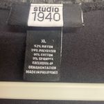 Studio 1940 black cardigan with ruffle detail XL Photo 4