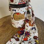 Circus Print Mini Barrel Bag Charm Keychain Case AirPods Coin Pouch NWT White Photo 0